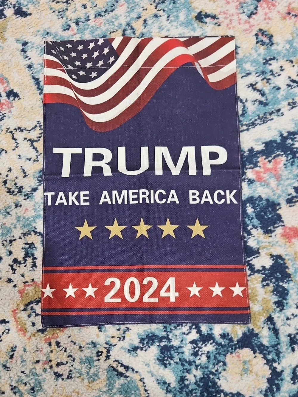 Political Campaign 2024 Party Flag - Blue/Red/White